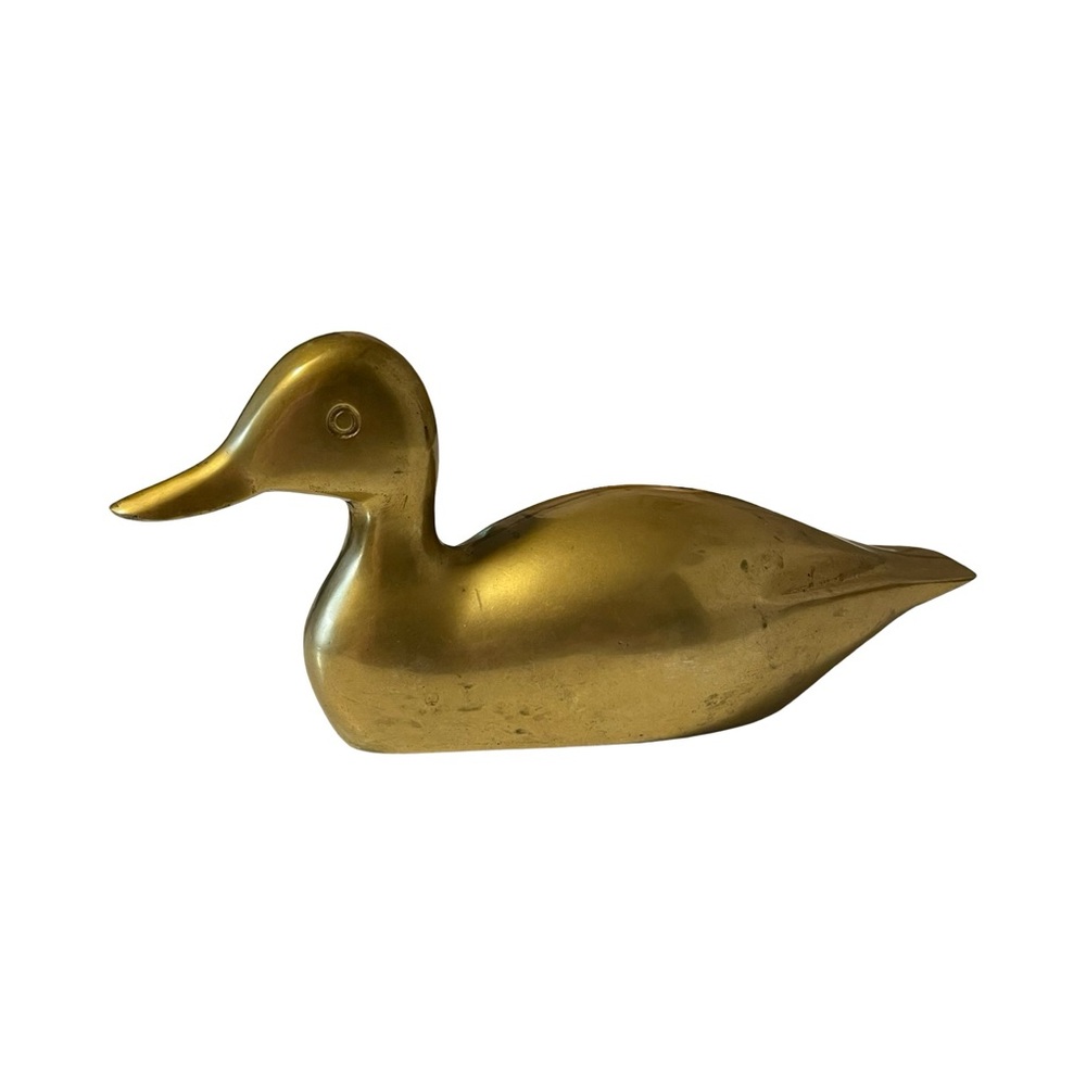 ✨ Vintage Heavy Brass Duck Figurine 🦆 - Picture 3 of 7
